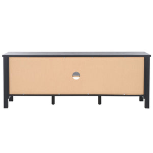 Safavieh Evane 2 Door Media Stand Black / Natural 59.1" x 15.6" x 21.7"