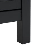 Safavieh Evane 2 Door Media Stand Black / Natural 59.1" x 15.6" x 21.7"