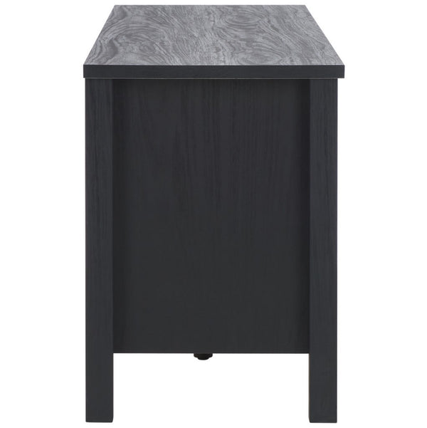 Safavieh Evane 2 Door Media Stand Black / Natural 59.1" x 15.6" x 21.7"