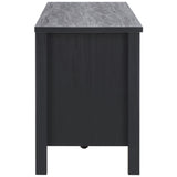 Safavieh Evane 2 Door Media Stand Black / Natural 59.1" x 15.6" x 21.7"