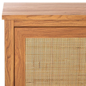 Safavieh Evane 2 Door Media Stand Oak / Natural 59.1" x 15.6" x 21.7"