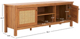 Safavieh Evane 2 Door Media Stand Oak / Natural 59.1" x 15.6" x 21.7"