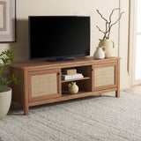 Safavieh Evane 2 Door Media Stand Oak / Natural 59.1" x 15.6" x 21.7"