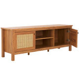 Safavieh Evane 2 Door Media Stand Oak / Natural 59.1" x 15.6" x 21.7"