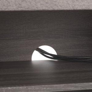 Safavieh Evane 2 Door Media Stand Distressed Black / Natural 59.1" x 15.6" x 21.7"