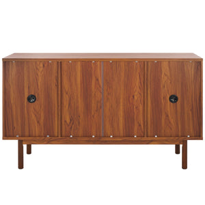 Safavieh Piran 2 Door 3 Drawer Sideboard/Media  Walnut / Gold 55.2" x 18.6" x 31.7"