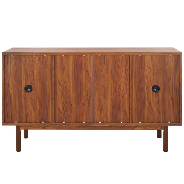 Safavieh Piran 2 Door 3 Drawer Sideboard/Media  Walnut / Gold 55.2" x 18.6" x 31.7"