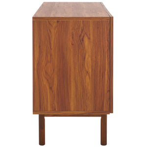 Safavieh Piran 2 Door 3 Drawer Sideboard/Media  Walnut / Gold 55.2" x 18.6" x 31.7"