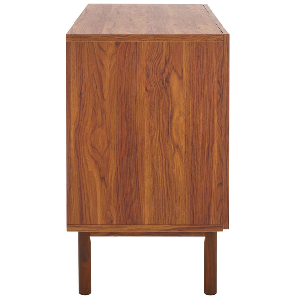 Safavieh Piran 2 Door 3 Drawer Sideboard/Media  Walnut / Gold 55.2" x 18.6" x 31.7"