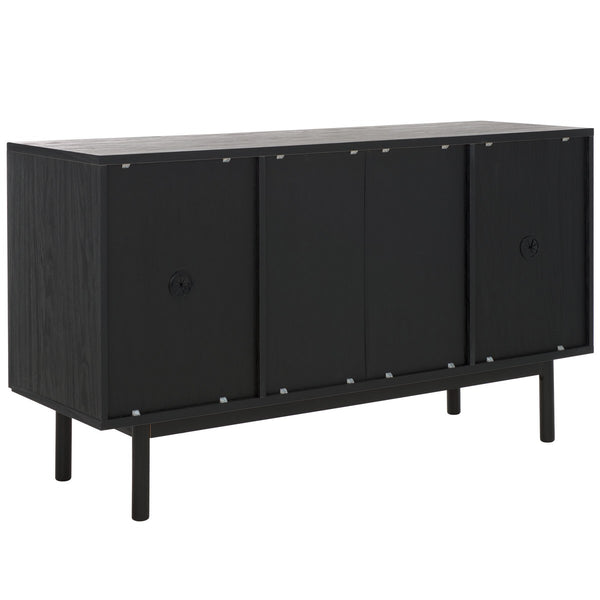 Safavieh Piran 2 Door 3 Drawer Sideboard/Media  Black / Gold 55.2" x 18.6" x 31.7"