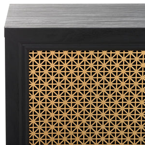 Safavieh Piran 2 Door 3 Drawer Sideboard/Media  Black / Gold 55.2" x 18.6" x 31.7"