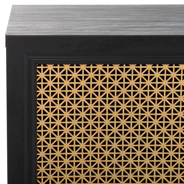 Safavieh Piran 2 Door 3 Drawer Sideboard/Media  Black / Gold 55.2" x 18.6" x 31.7"