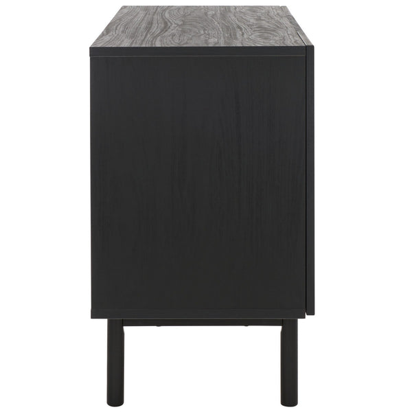 Safavieh Piran 2 Door 3 Drawer Sideboard/Media  Black / Gold 55.2" x 18.6" x 31.7"