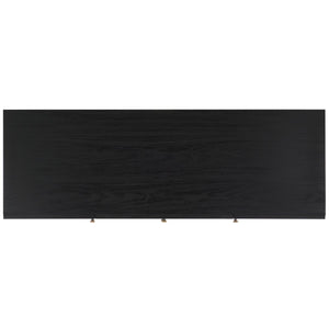 Safavieh Piran 2 Door 3 Drawer Sideboard/Media  Black / Gold 55.2" x 18.6" x 31.7"