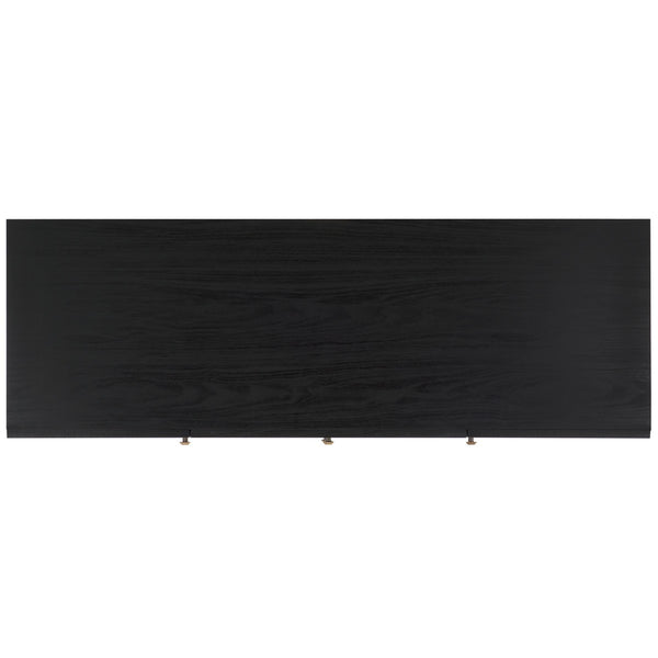 Safavieh Piran 2 Door 3 Drawer Sideboard/Media  Black / Gold 55.2" x 18.6" x 31.7"