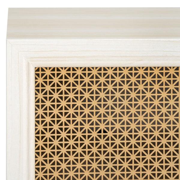 Safavieh Piran 2 Door 3 Drawer Sideboard/Media  White / Gold 55.2" x 18.6" x 31.7"