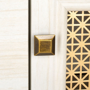 Safavieh Piran 2 Door 3 Drawer Sideboard/Media  White / Gold 55.2" x 18.6" x 31.7"