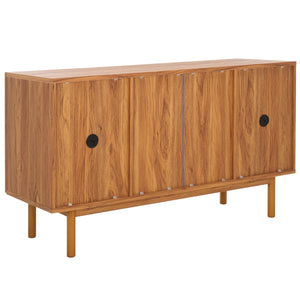 Safavieh Piran 2 Door 3 Drawer Sideboard/Media  Oak / Gold 55.2" x 18.6" x 31.7"