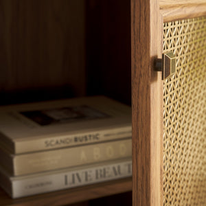 Safavieh Piran 2 Door 3 Drawer Sideboard/Media  Oak / Gold 55.2" x 18.6" x 31.7"