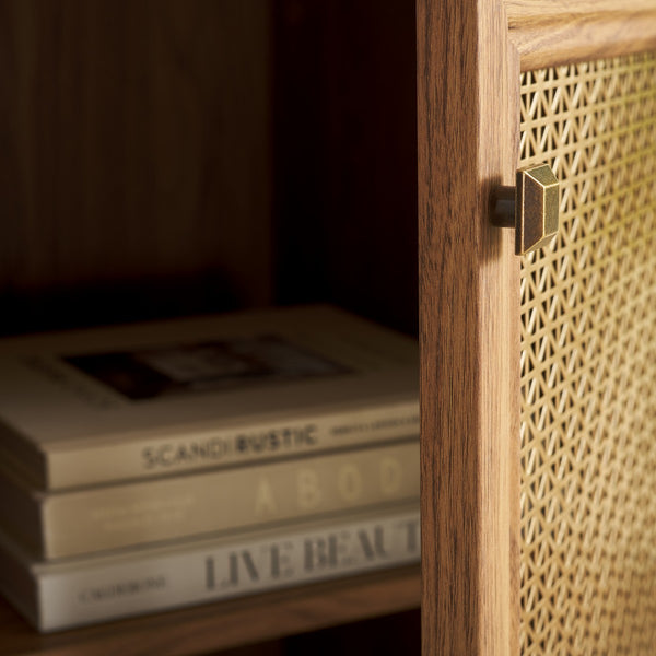 Safavieh Piran 2 Door 3 Drawer Sideboard/Media  Oak / Gold 55.2" x 18.6" x 31.7"