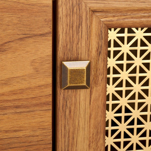 Safavieh Piran 2 Door 3 Drawer Sideboard/Media  Oak / Gold 55.2" x 18.6" x 31.7"