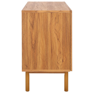 Safavieh Piran 2 Door 3 Drawer Sideboard/Media  Oak / Gold 55.2" x 18.6" x 31.7"