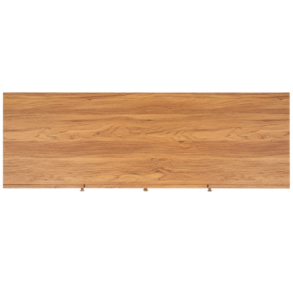 Safavieh Piran 2 Door 3 Drawer Sideboard/Media  Oak / Gold 55.2" x 18.6" x 31.7"