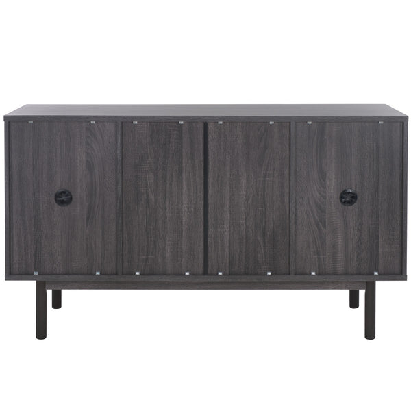 Safavieh Piran 2 Door 3 Drawer Sideboard/Media  Distressed Black / Gold 55.2" x 18.6" x 31.7"