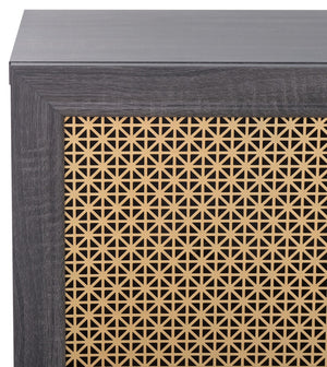 Safavieh Piran 2 Door 3 Drawer Sideboard/Media  Distressed Black / Gold 55.2" x 18.6" x 31.7"