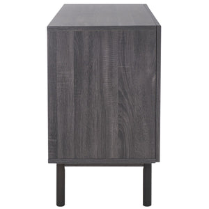 Safavieh Piran 2 Door 3 Drawer Sideboard/Media  Distressed Black / Gold 55.2" x 18.6" x 31.7"