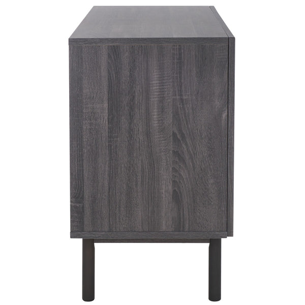 Safavieh Piran 2 Door 3 Drawer Sideboard/Media  Distressed Black / Gold 55.2" x 18.6" x 31.7"