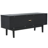 Safavieh Aricia Small 2 Door Media Stand Black 46.9" x 15.4" x 19.9"