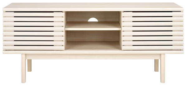 Safavieh Aricia Small 2 Door Media Stand White 46.9" x 15.4" x 19.9"