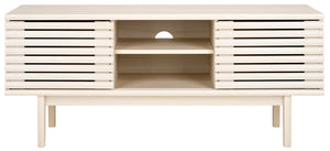 Safavieh Aricia Small 2 Door Media Stand White 46.9" x 15.4" x 19.9"