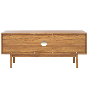 Safavieh Aricia Small 2 Door Media Stand Oak 46.9" x 15.4" x 19.9"