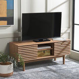 Safavieh Aricia Small 2 Door Media Stand Oak 46.9" x 15.4" x 19.9"