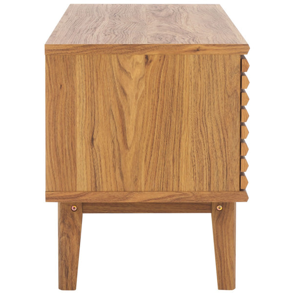 Safavieh Aricia Small 2 Door Media Stand Oak 46.9" x 15.4" x 19.9"