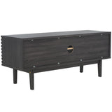 Safavieh Aricia Small 2 Door Media Stand Distressed Black 46.9" x 15.4" x 19.9"