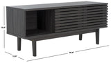 Safavieh Aricia Small 2 Door Media Stand Distressed Black 46.9" x 15.4" x 19.9"