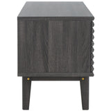 Safavieh Aricia Small 2 Door Media Stand Distressed Black 46.9" x 15.4" x 19.9"