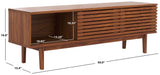 Safavieh Aricia Large 2 Door Media Stand Walnut 59" x 15.4" x 19.9"