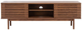 Safavieh Aricia Large 2 Door Media Stand Walnut 59" x 15.4" x 19.9"