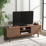 Safavieh Aricia Large 2 Door Media Stand Walnut 59" x 15.4" x 19.9"