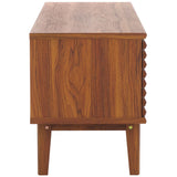 Safavieh Aricia Large 2 Door Media Stand Walnut 59" x 15.4" x 19.9"