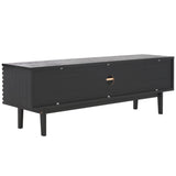 Safavieh Aricia Large 2 Door Media Stand Black 59" x 15.4" x 19.9"