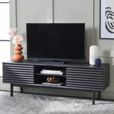 Safavieh Aricia Large 2 Door Media Stand Black 59" x 15.4" x 19.9"