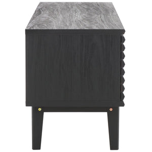 Safavieh Aricia Large 2 Door Media Stand Black 59" x 15.4" x 19.9"