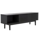 Safavieh Aricia Large 2 Door Media Stand Black 59" x 15.4" x 19.9"