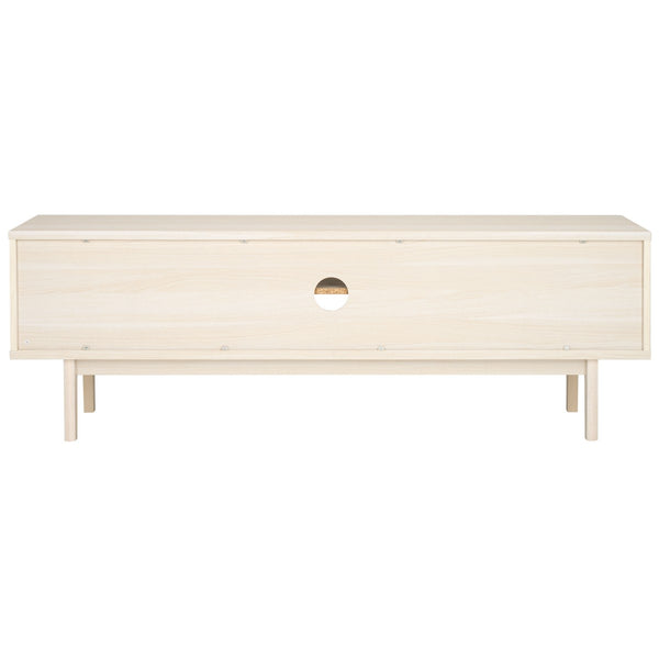 Safavieh Aricia Large 2 Door Media Stand White 59" x 15.4" x 19.9"