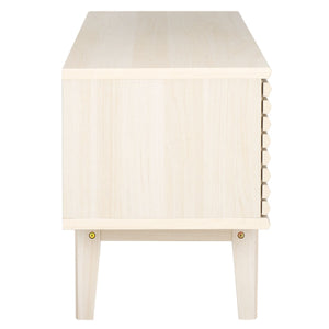 Safavieh Aricia Large 2 Door Media Stand White 59" x 15.4" x 19.9"